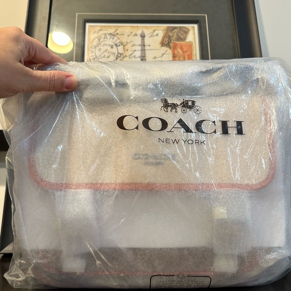 Coach Racer Messenger In Colorblock Signature Canvas - Picture 4 of 8